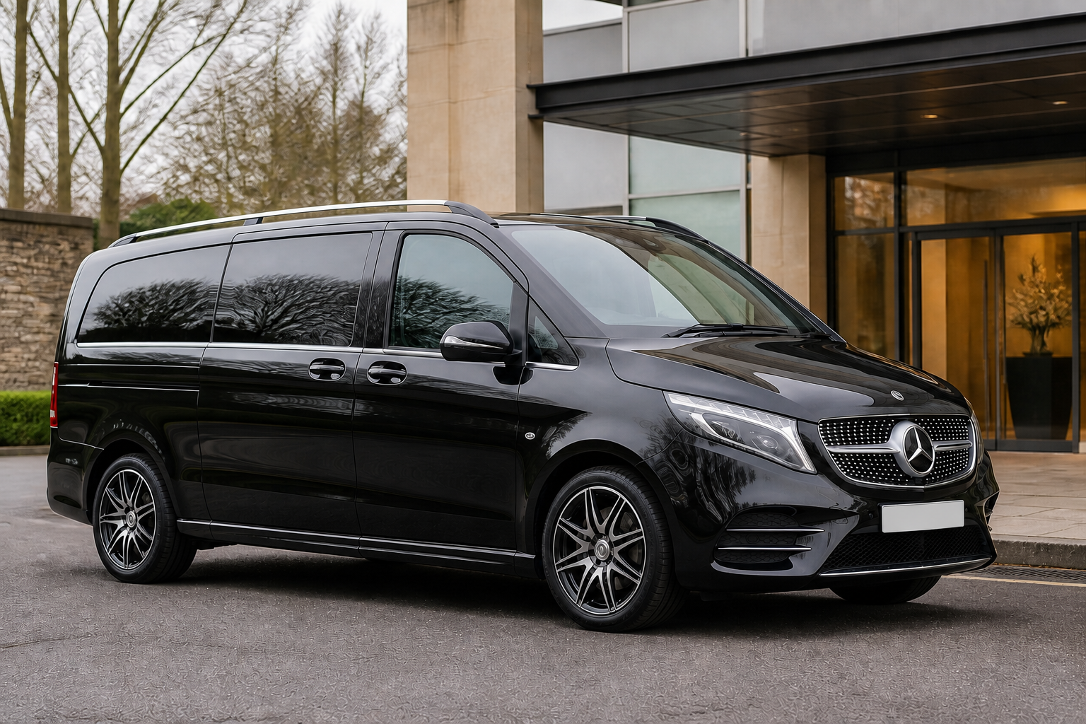 Black Mercedes-Benz V-Class Extra Long